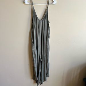 V-neck Casual Wide-Leg Jumpsuit